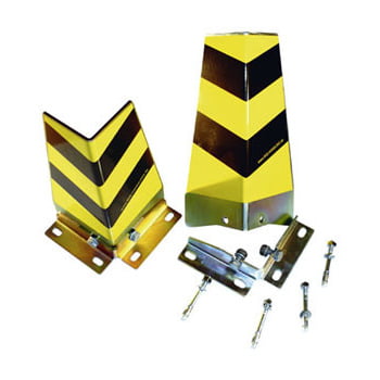 Ecken Anfahrschutz - Winkel-Profil - Höhe 400 mm - gelb/schwarz - Befestigungswinkel innen