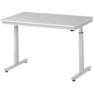 Elektrisch höhenverstellbarer Arbeitstisch, Breite 125 cm, Tiefe 80 cm, Höhe 112 cm,  Schublade(n), Platte: Melaminharzbeschichtet