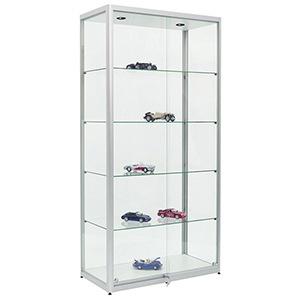 Vitrine, Standvitrine mit Schiebetüren