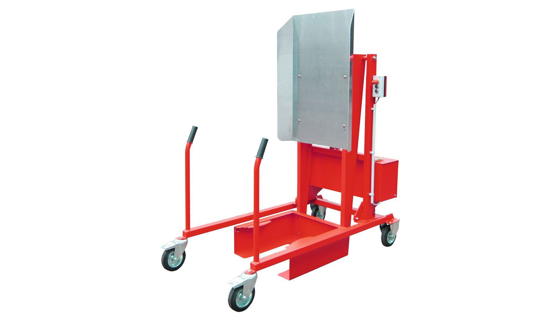 Mülltonnen-Kippstation - Tragkraft 110 kg - elektrisch 12 Volt - feuerrot