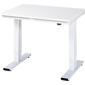 Elektrisch höhenverstellbarer Arbeitstisch, Breite 100 cm, Tiefe 80 cm, Höhe 112 cm,  Schublade(n), Platte: Melaminharzbeschichtet