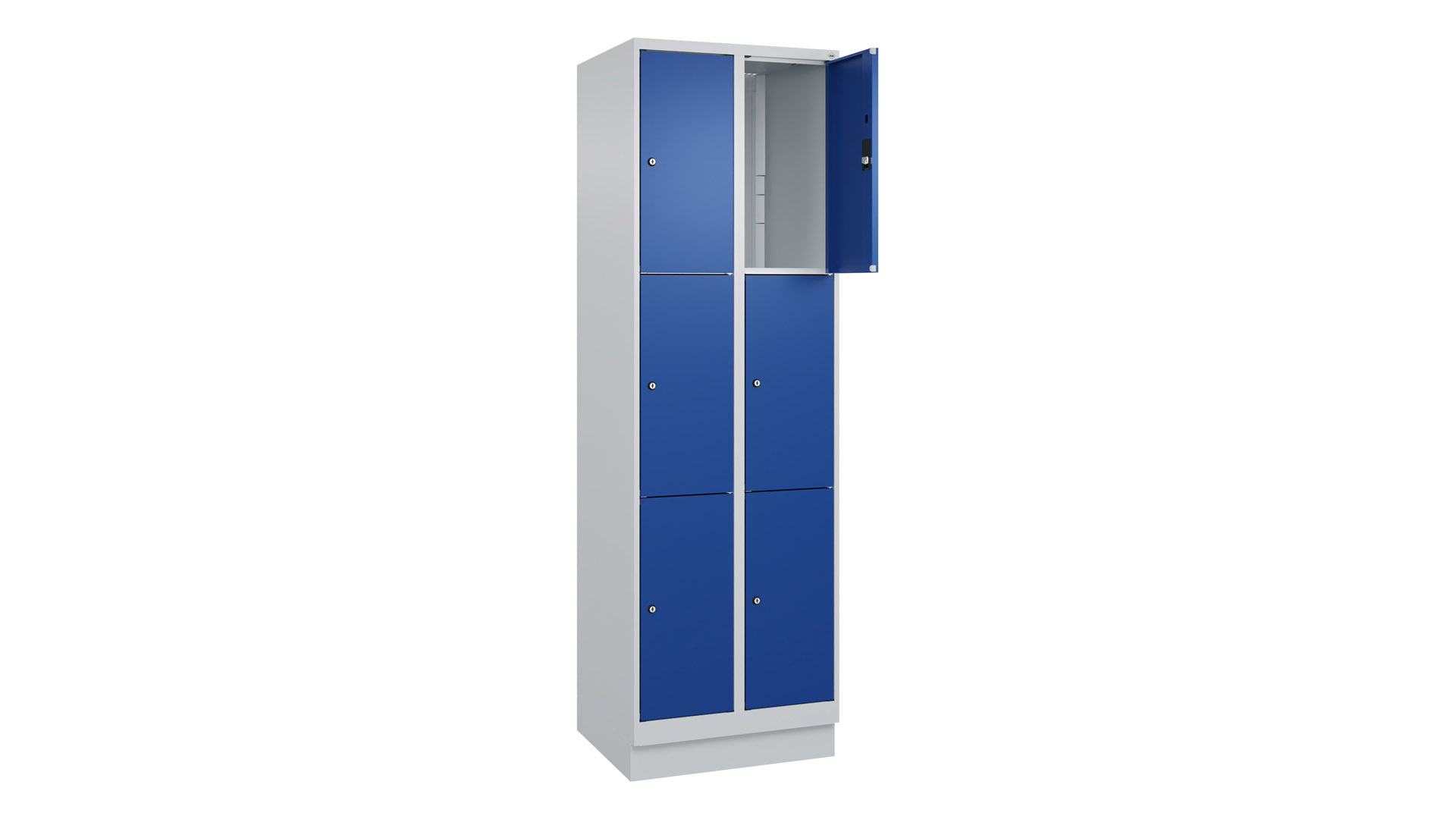 Fächerschrank, Breite 60 cm, Höhe 195 cm, Tiefe 50 cm, 6 Fächer