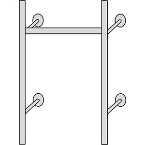 Wandgarderobe, Edelstahl-Wandgarderobensystem