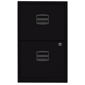 Bürocontainer, Standcontainer, BxTxH 413x400x672 mm, 2 Hängeregistraturen, schwarz