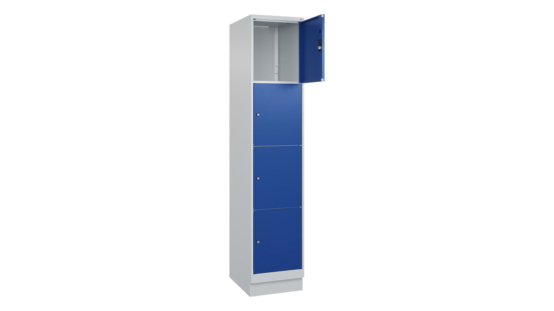 Fächerschrank, Breite 40 cm, Höhe 195 cm, Tiefe 50 cm, 4 Fächer