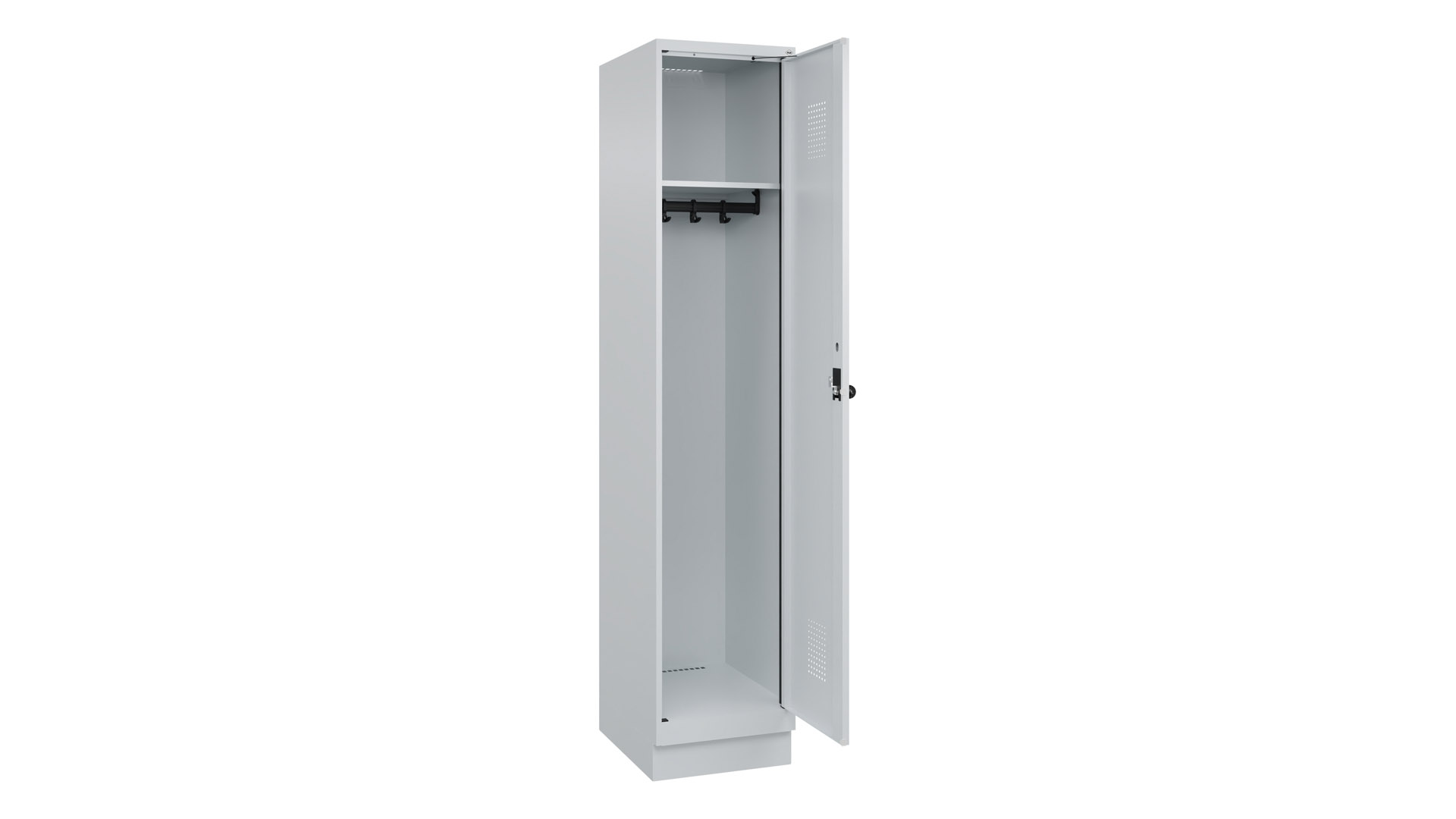 Spind - Garderobenschrank, Breite 40 cm, Höhe 195 cm, Tiefe 50 cm, 1 Abteile