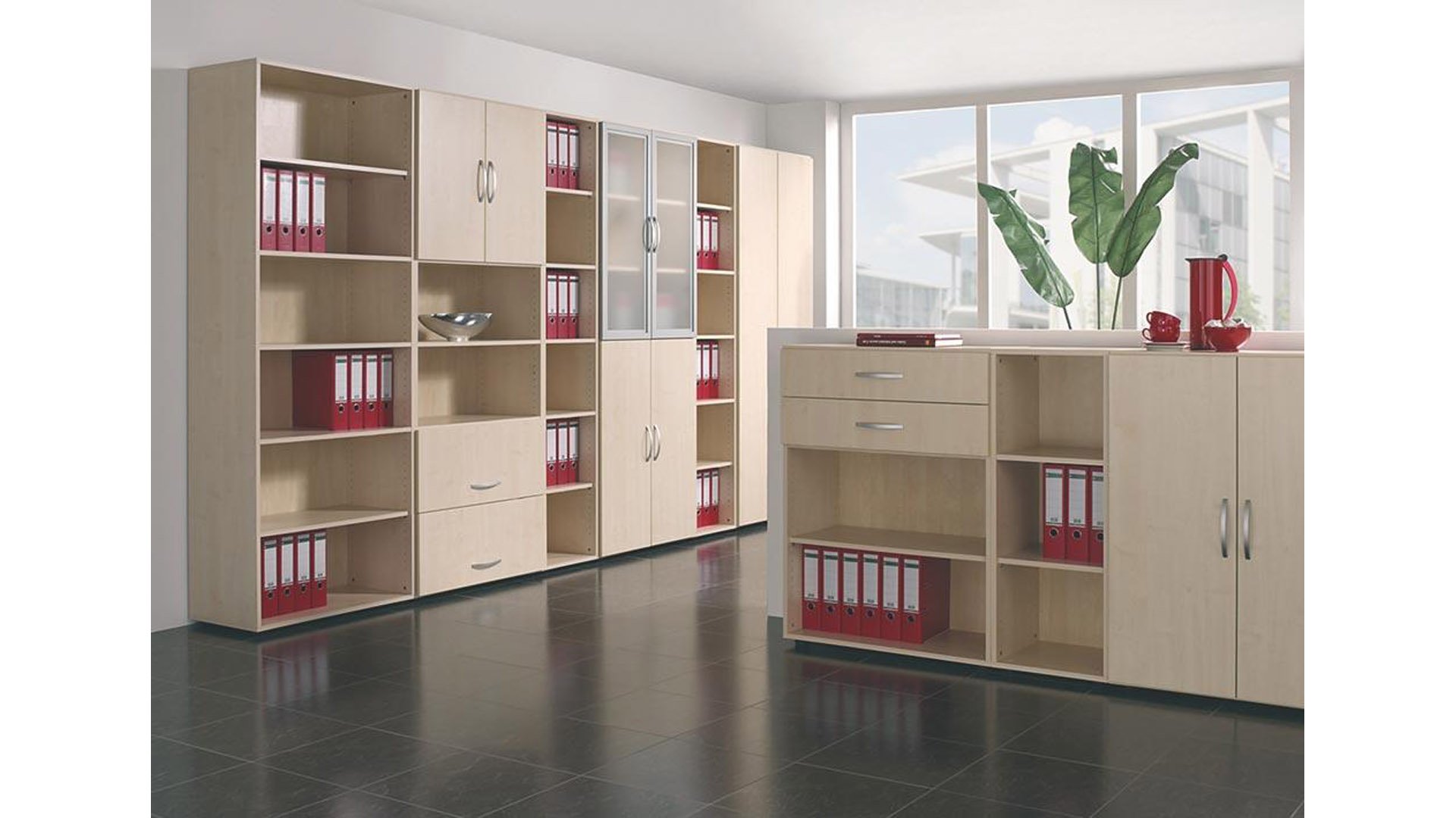 Aktenschrank mit Flügeltüren, Büroschrank