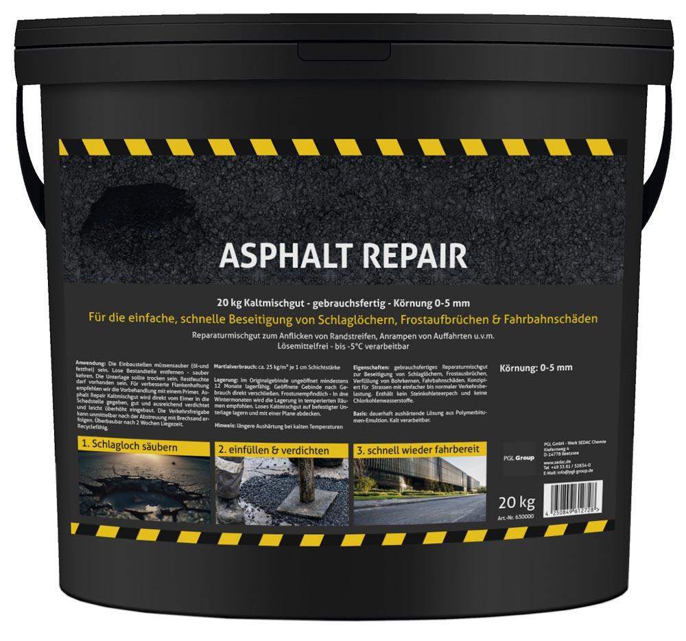 Asphalt Reparatur, Kaltmischung, gebrauchsfertig