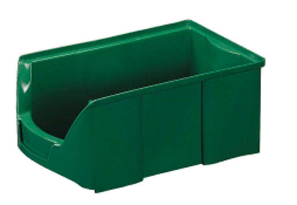 Sichtlagerkästen - PE - 200x210x360 mm - 8 Stück - Lebensmittelecht - Farbe grün