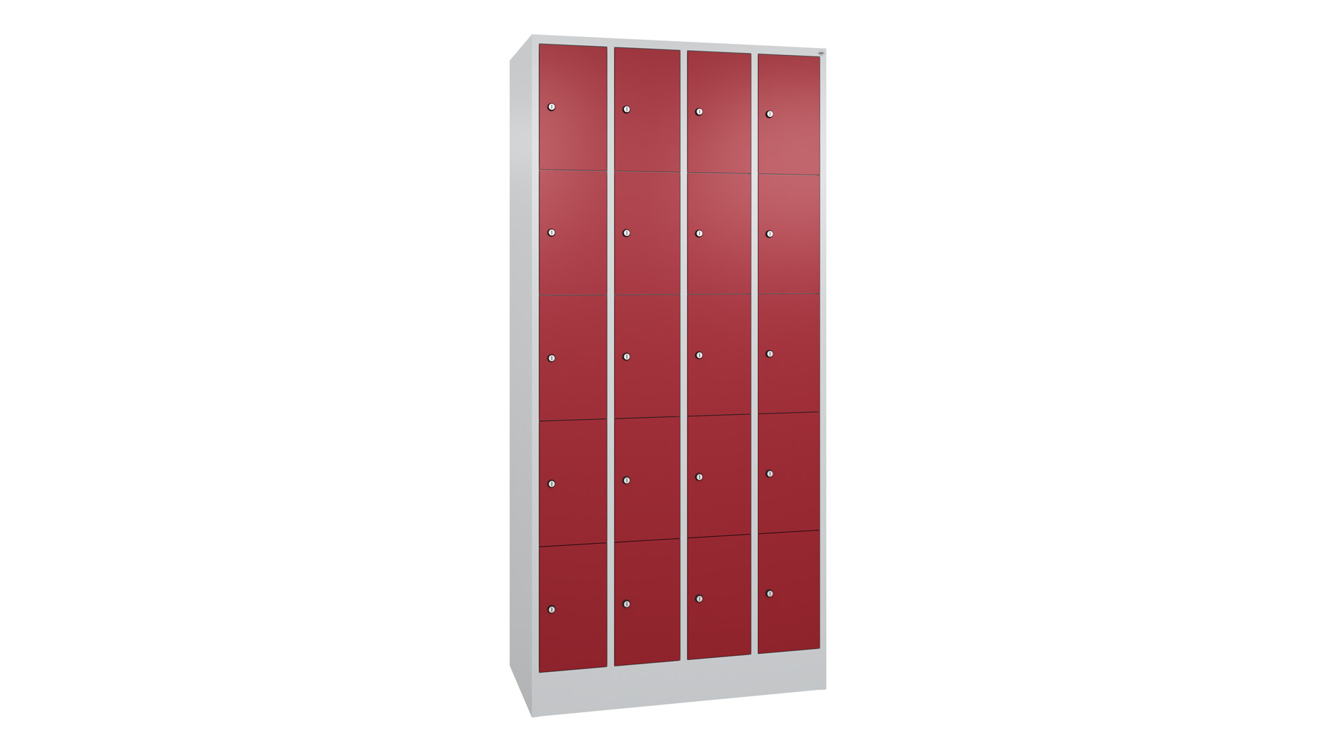 Fächerschrank, Breite 90 cm, Höhe 195 cm, Tiefe 48 cm, 20 Fächer