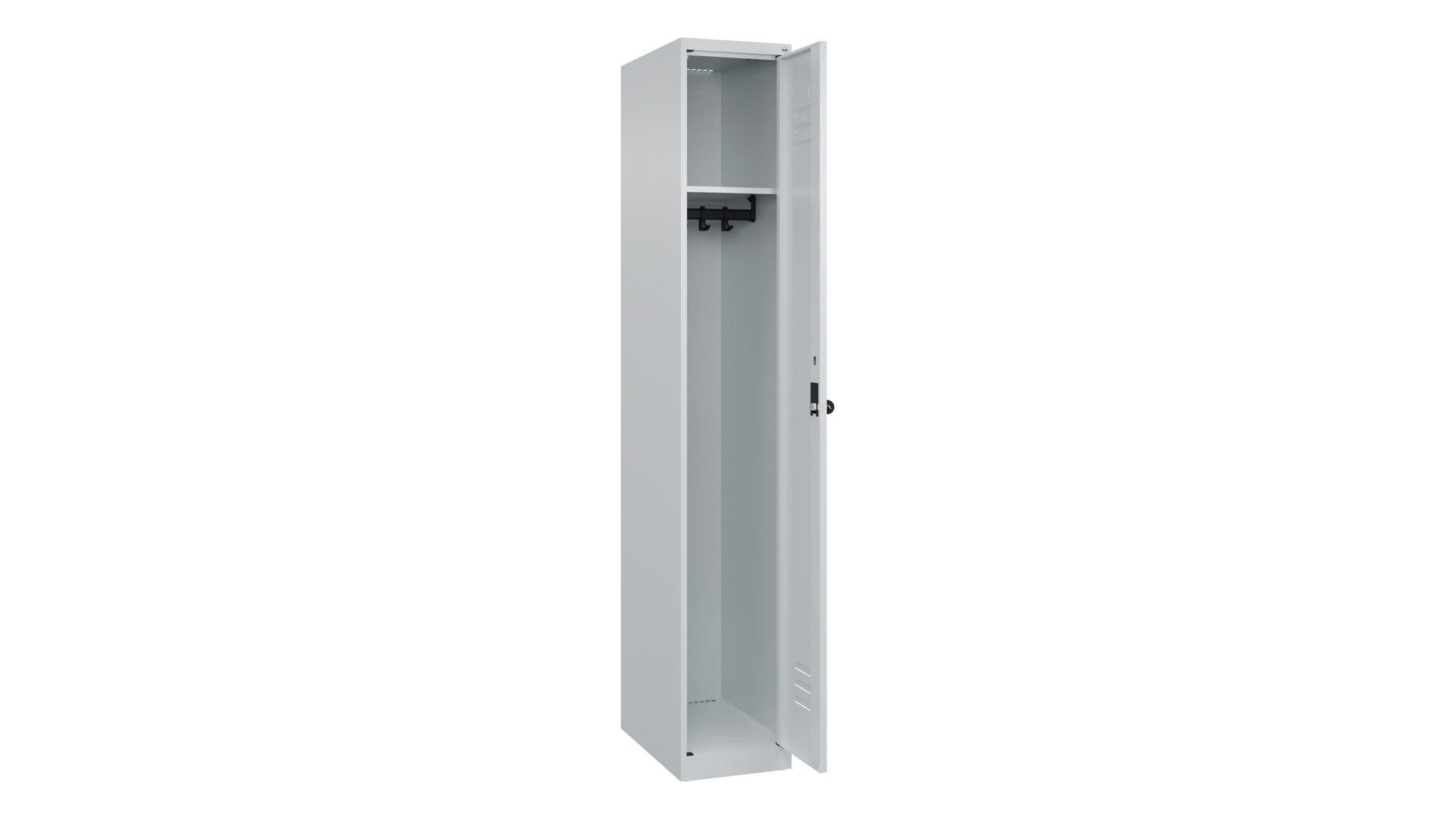 Spind - Garderobenschrank, Breite 30 cm, Höhe 185 cm, Tiefe 50 cm, 1 Abteile