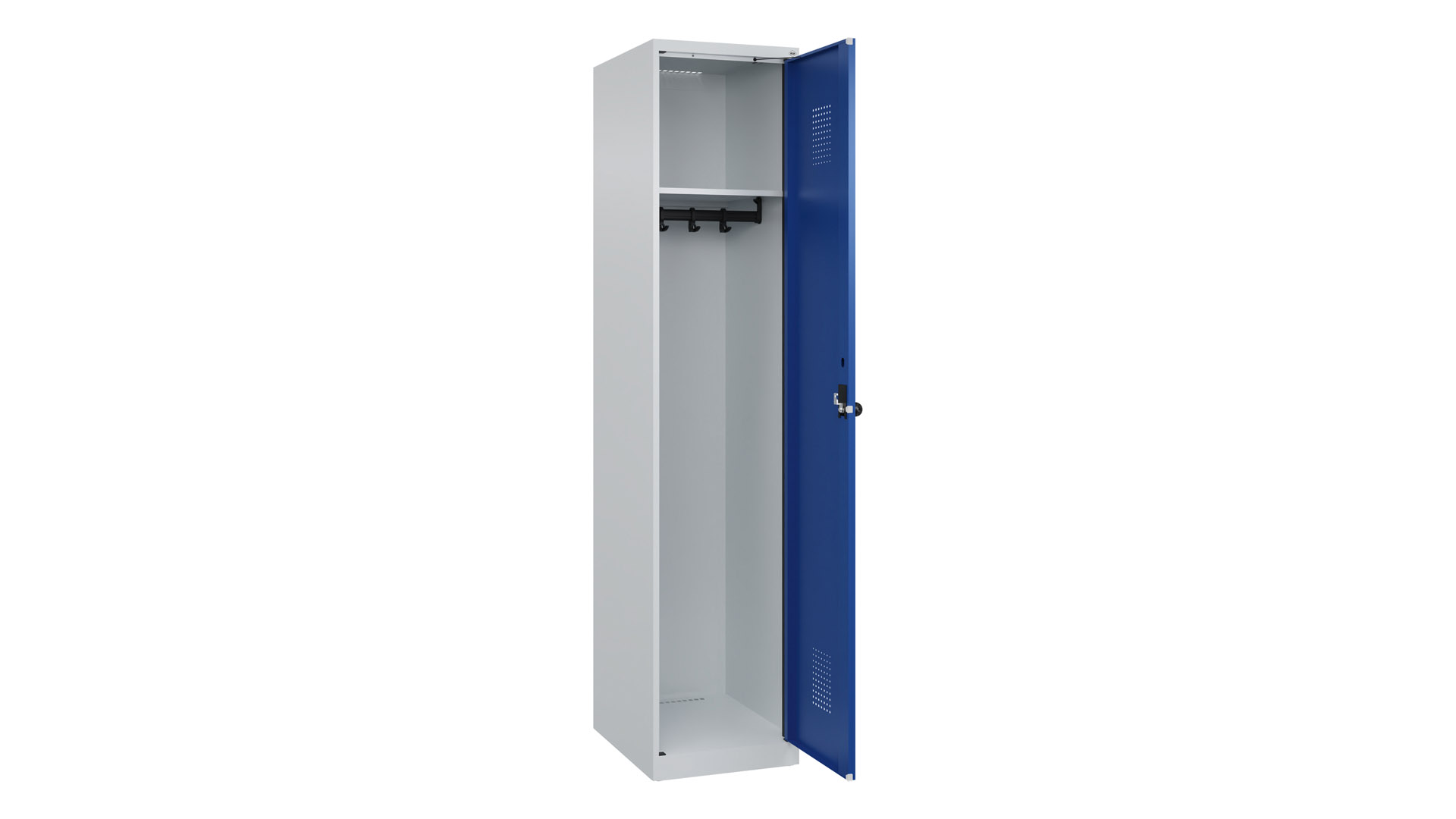 Spind - Garderobenschrank, Breite 40 cm, Höhe 185 cm, Tiefe 50 cm, 1 Abteile