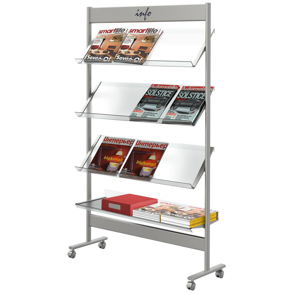 Prospektregal aus Stahl, Prospektständer