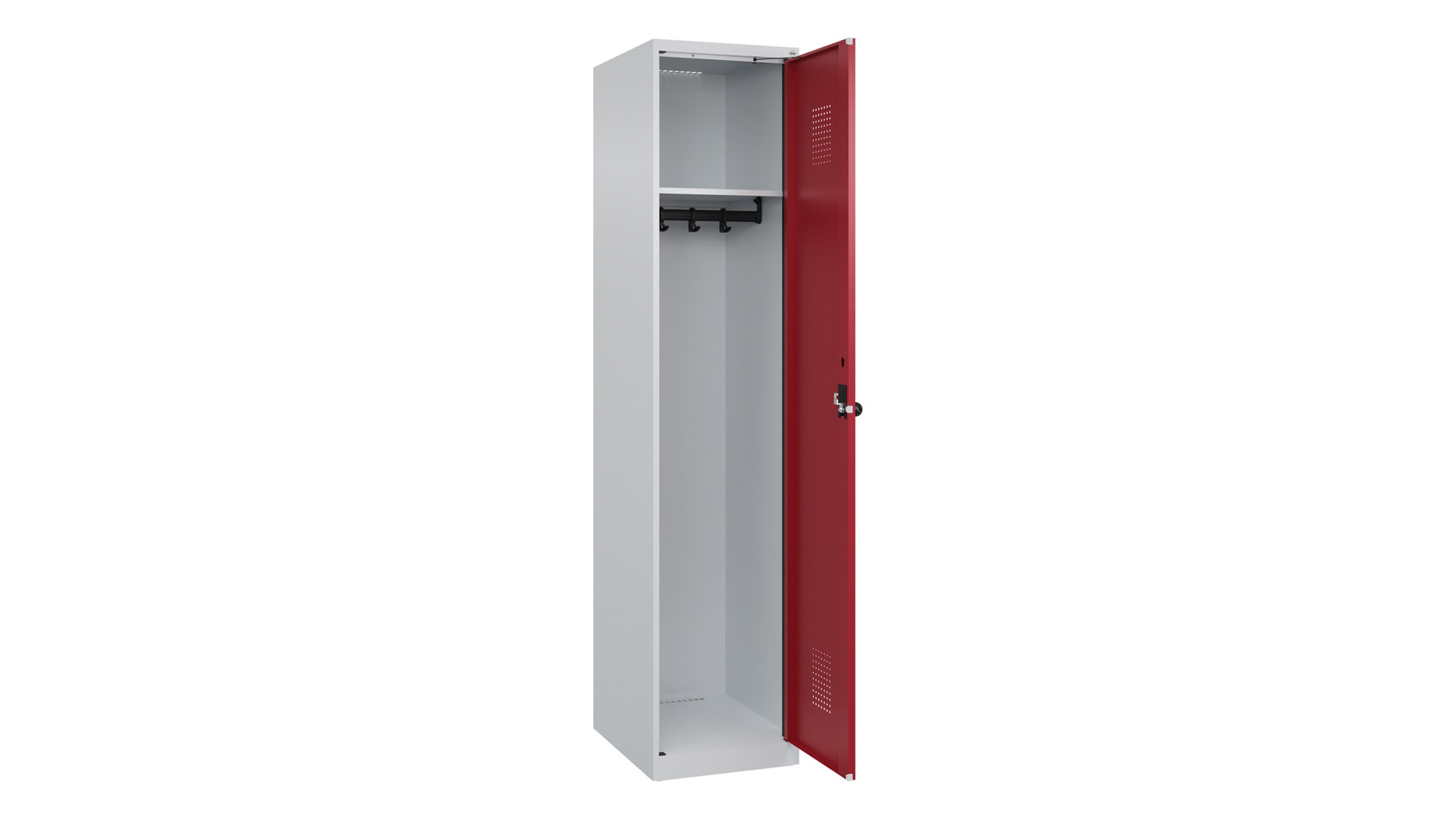 Spind - Garderobenschrank, Breite 40 cm, Höhe 185 cm, Tiefe 50 cm, 1 Abteile