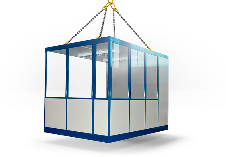 Bürocontainer, Hallenbüros