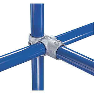 90 Grad Kreuzverbinder, 2 Durchgänge, 1 Abgang, Größe A, Rohrdurchm. außen 26,9 mm, 3/4