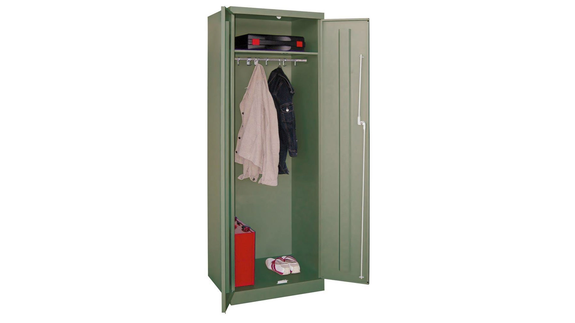 Spind - Garderobenschrank, Breite 60 cm, Höhe 180 cm, Tiefe 50 cm, 1 Abteil(e)