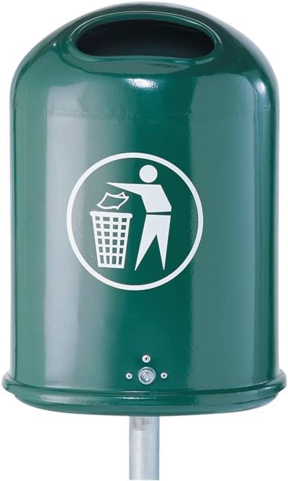 Ovaler Abfallbehälter für Wand-/Pfostenmontage