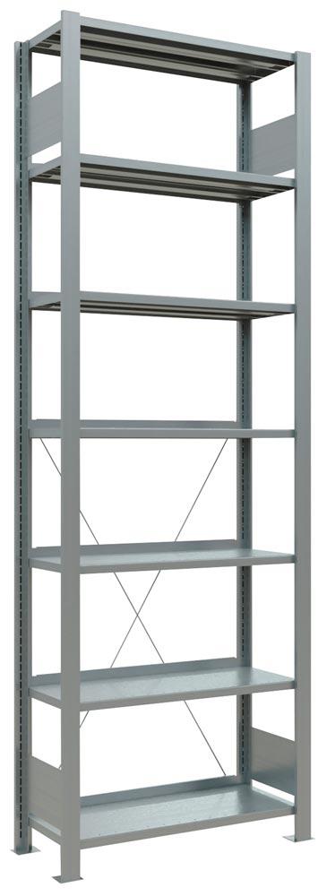 Lagerregal, Steckregal, BxTxH 750x300x2300 mm