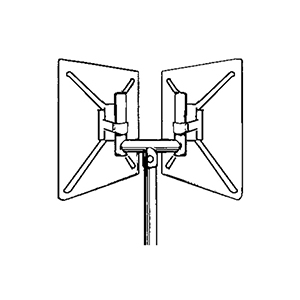 Gabelaufsatz, BxH 650x540 mm, für Spiegelgröße 600x 400 mm