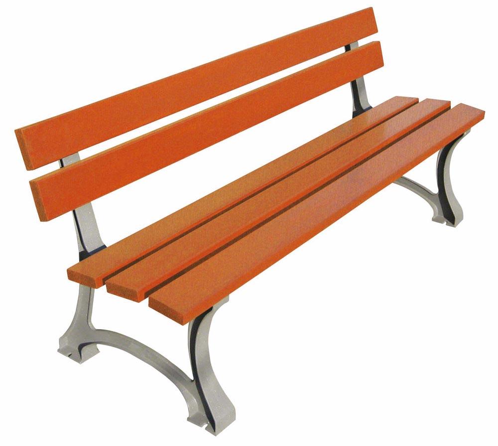 Parkbank aus Stahl/Holz - Breite: 180 cm