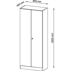 Aktenschrank, Büroschrank mit Flügeltüren