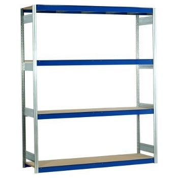 Weitspannregal EMMA - Breite: 175 cm - Tiefe: 40 cm - Höhe: 300 cm - 4 Böden - Grundfeld