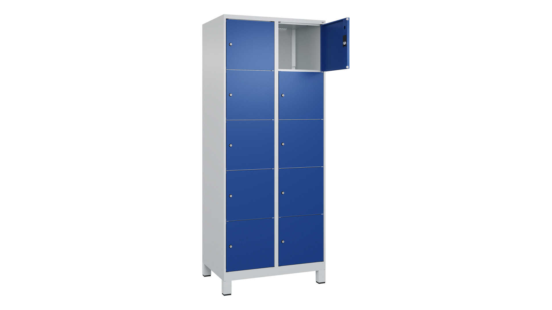Fächerschrank, Breite 80 cm, Höhe 195 cm, Tiefe 50 cm, 10 Fächer