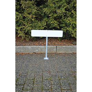 Parkplatzschilder-Pfosten mit Bodenplatte 80x80 mm
