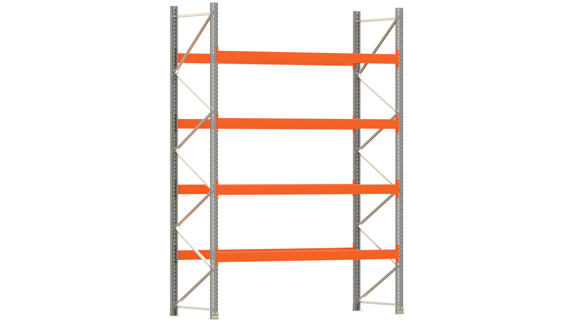 Palettenregal ARTUS - Breite 287 cm - Höhe 400 cm - Tiefe 110 cm - Fachlast 3000 kg - 15 Palettenstellplätze