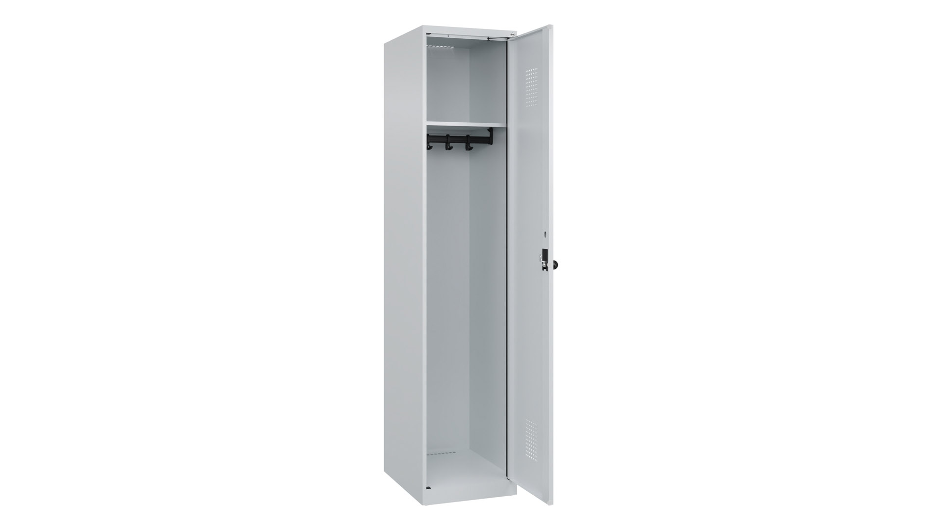 Spind - Garderobenschrank, Breite 40 cm, Höhe 185 cm, Tiefe 50 cm, 1 Abteile