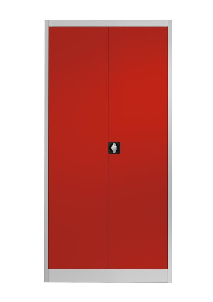Flügeltürenschrank, 4 verzinkte Fachböden,  Fachböden,BxTxH 950x600x1950 mm, RAL7035/3000