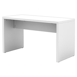 Bistrotisch, BxTxH 1300x680x728 mm, Wangen und Platte aus melaminharzbeschicheter Spanplatte, weiß