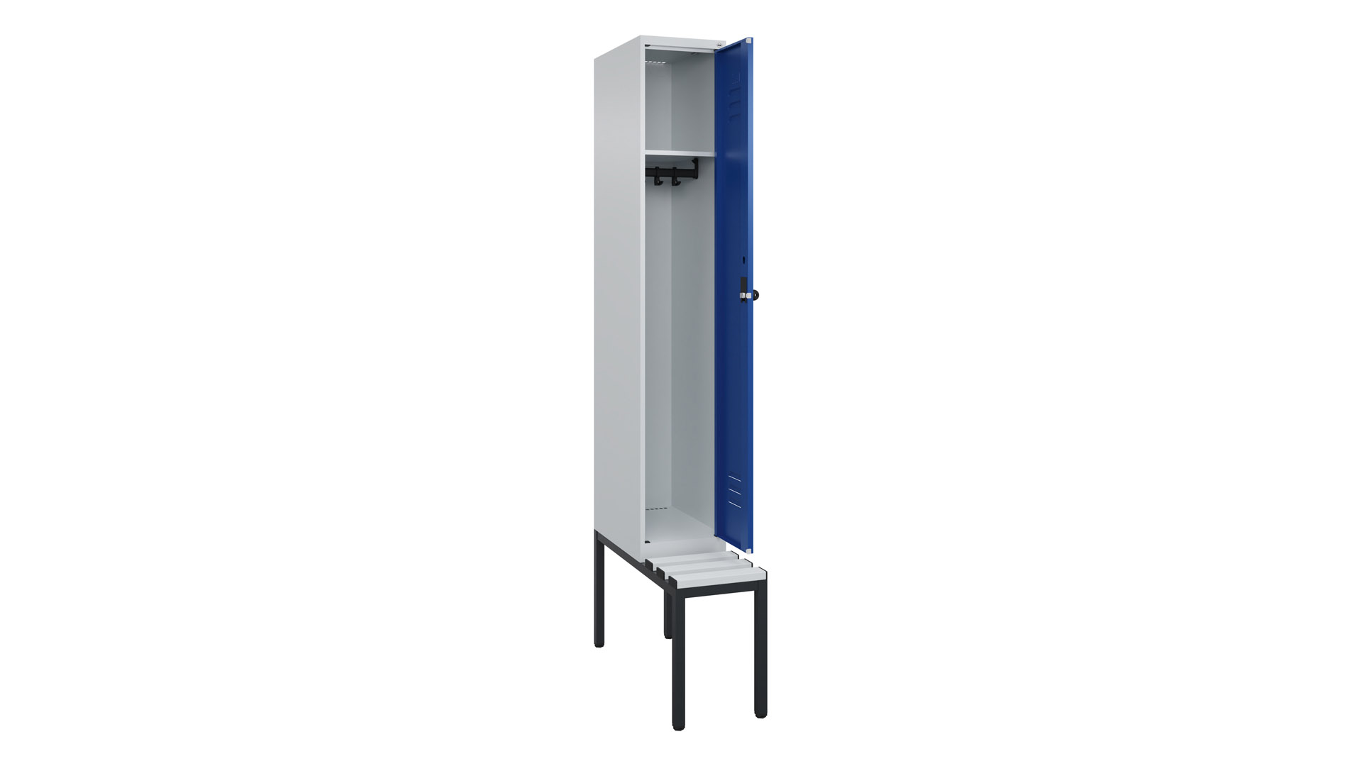 Spind - Garderobenschrank, Breite 30 cm, Höhe 212 cm, Tiefe 50 cm, 1 Abteile