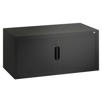 Rollladenschrank, C+P Aufsatzschrank, abschließbar, Farbe weißaluminium, 450 x 1.200 x 420 mm (HxBxT)
