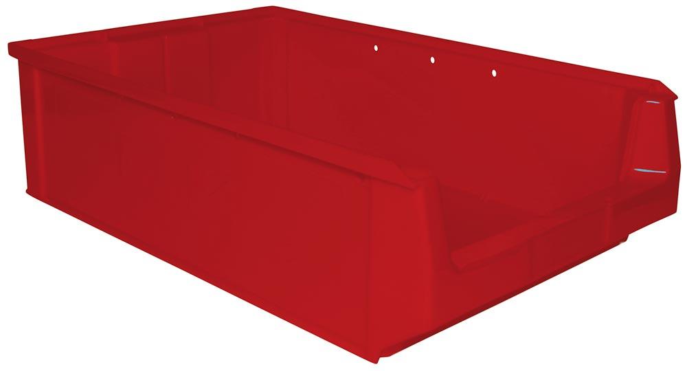 Sichtlagerkästen - PE - 16 l - 140x310x500 mm - 14 Stück - Sichtlagerkasten - rot