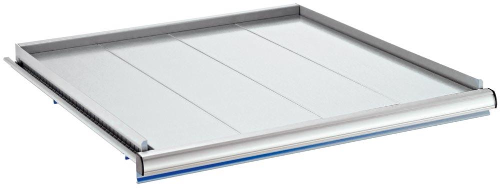 Auszugboden, Nutzmaß BxTxH 918x612x75 mm, Traglast 75 kg, RAL 5012