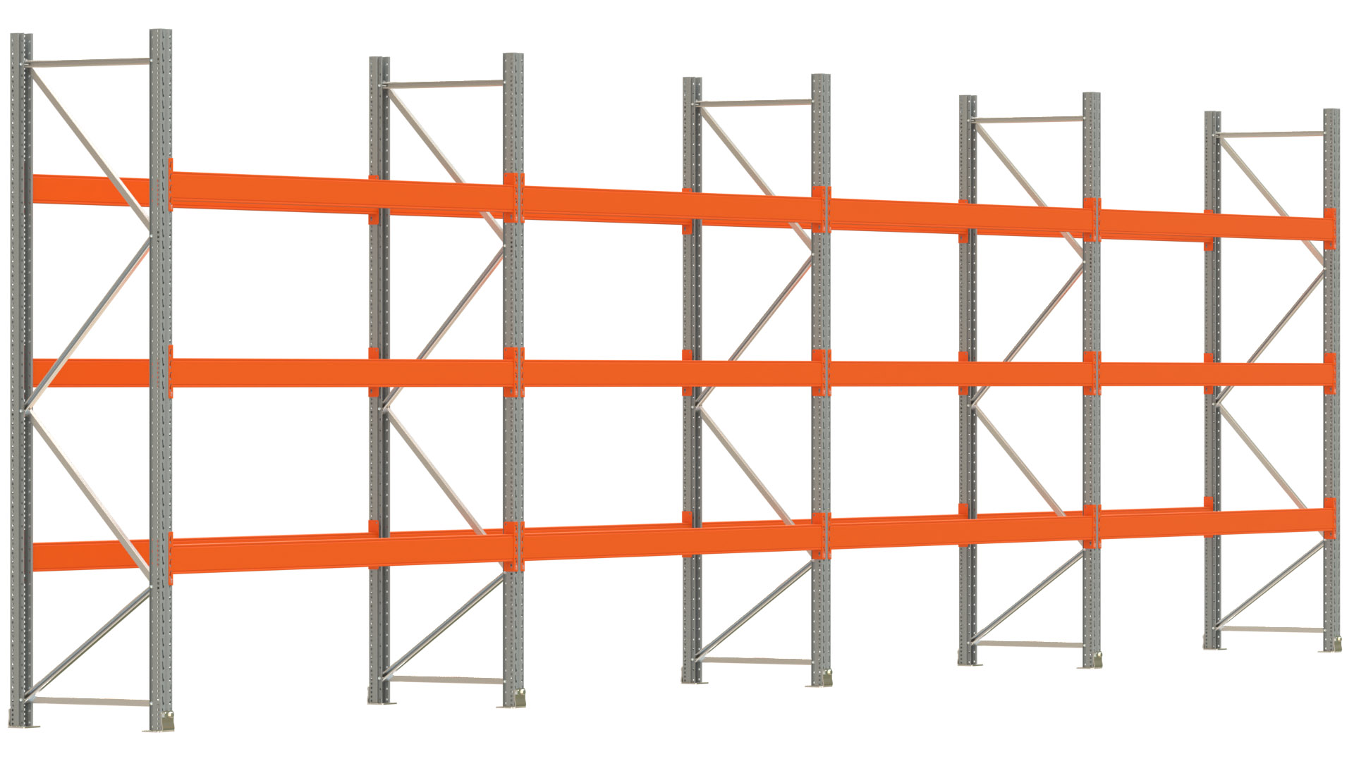 Palettenregal ARTUS - Breite 1122,5 cm - Höhe 300 cm - Tiefe 80 cm - Fachlast 3000 kg - 32 Palettenstellplätze