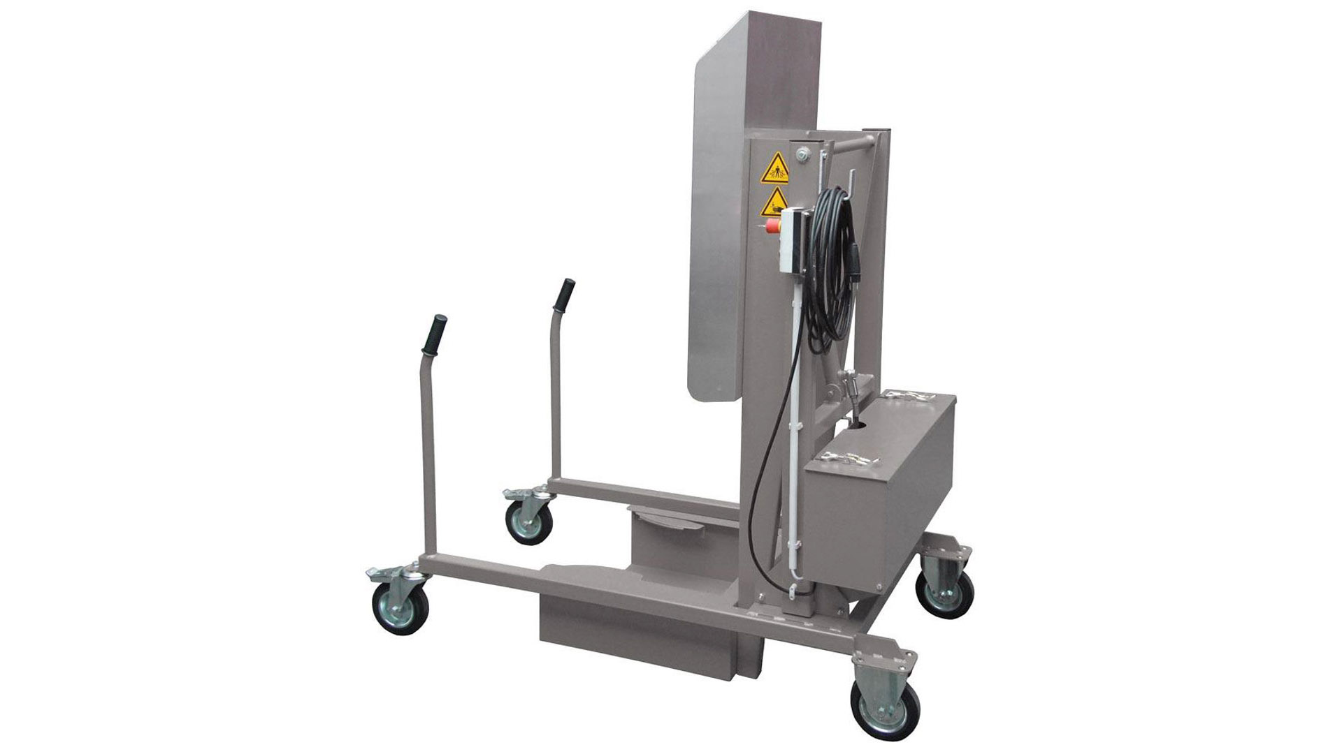 Mülltonnen-Kippstation - Tragkraft 110 kg - elektrisch 230 Volt - mausgrau