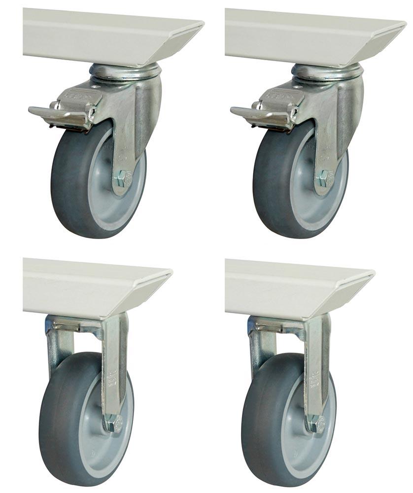 Rollensatz Arbeitstische zu elektr. Höhenverst. Arbeitstische