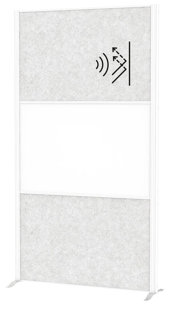 Akustik-Stellwand, BxTxH 1000x44x1800 mm