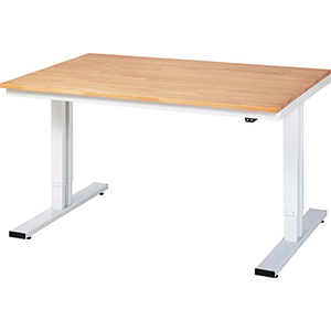 Elektrisch höhenverstellbarer Arbeitstisch, Breite 150 cm, Tiefe 80 cm, Höhe 112 cm,  Schublade(n), Platte: Buche-Riegel