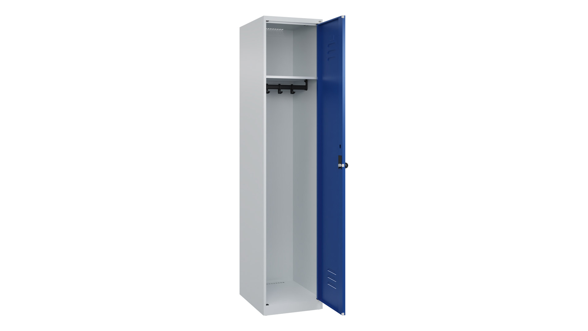 Spind - Garderobenschrank, Breite 40 cm, Höhe 185 cm, Tiefe 50 cm, 1 Abteile