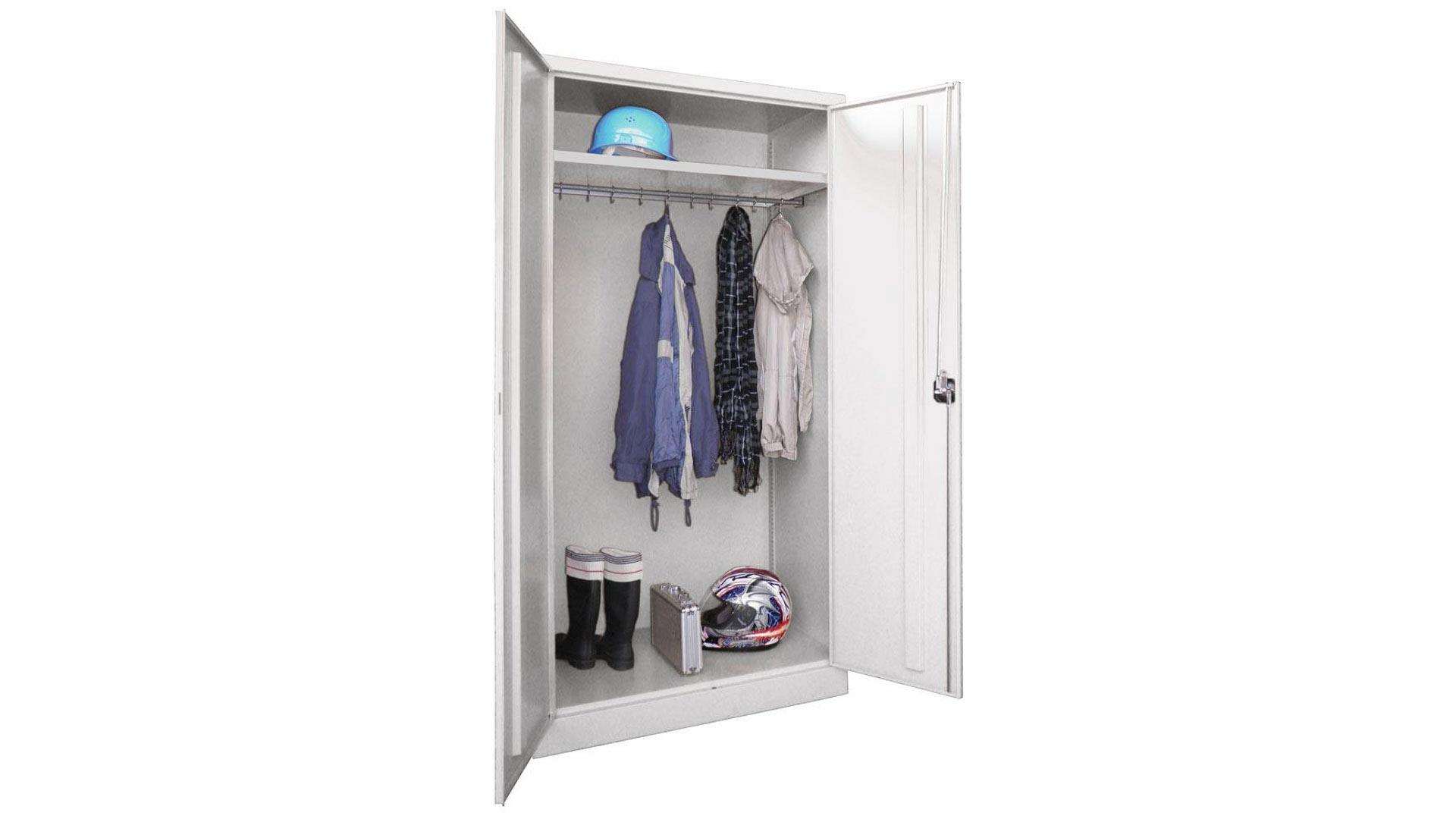 Spind - Garderobenschrank, Breite 100 cm, Höhe 195 cm, Tiefe 50 cm, 1 Abteil(e)