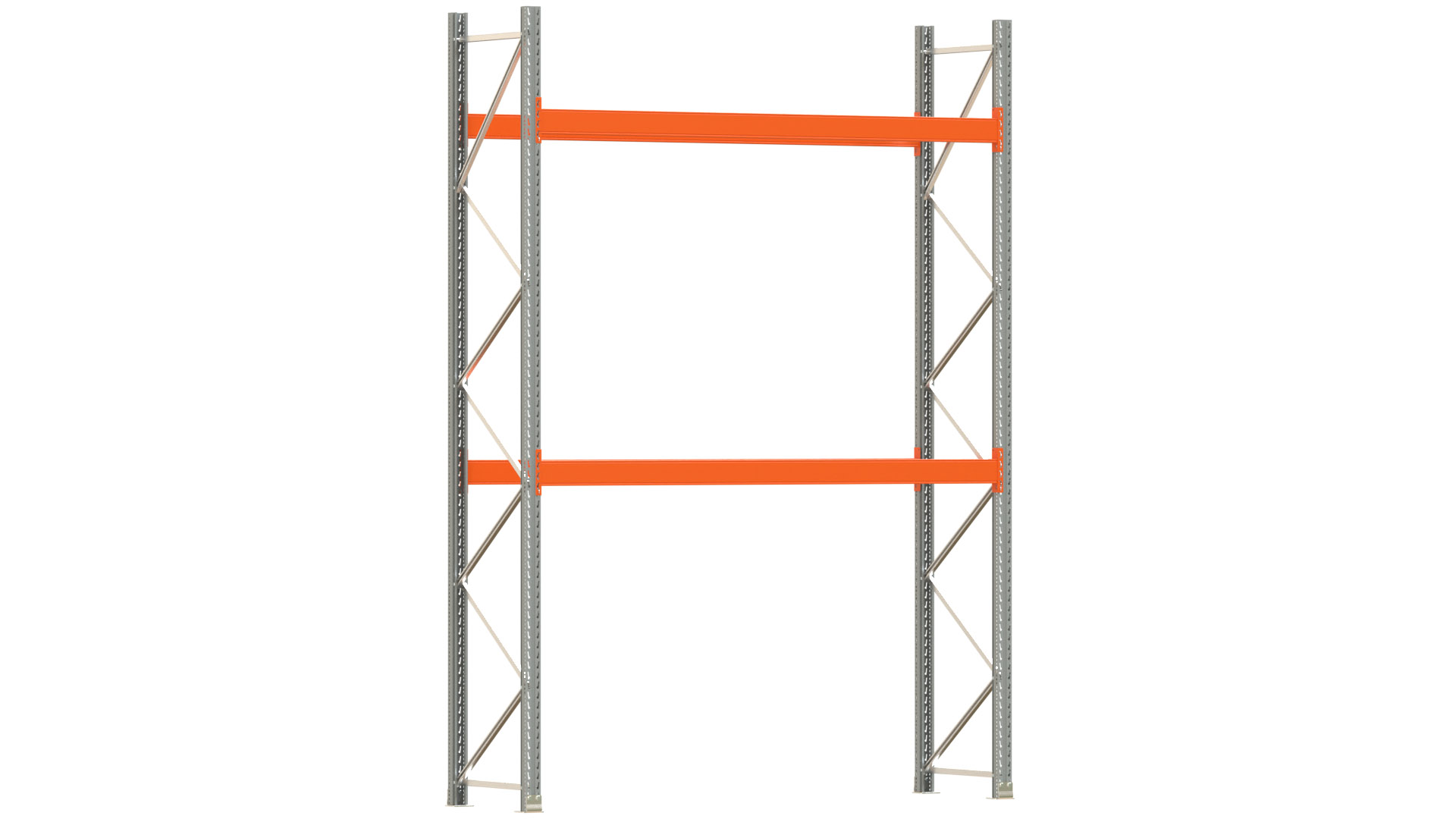 Palettenregal ARTUS - Breite 287 cm - Höhe 400 cm - Tiefe 80 cm - Fachlast 3000 kg - 6 Palettenstellplätze