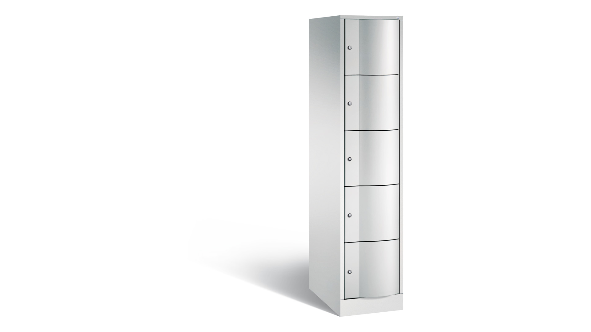 Schließfachschrank, Breite 39 cm, Höhe 195 cm, Tiefe 64 cm, 5 Fächer