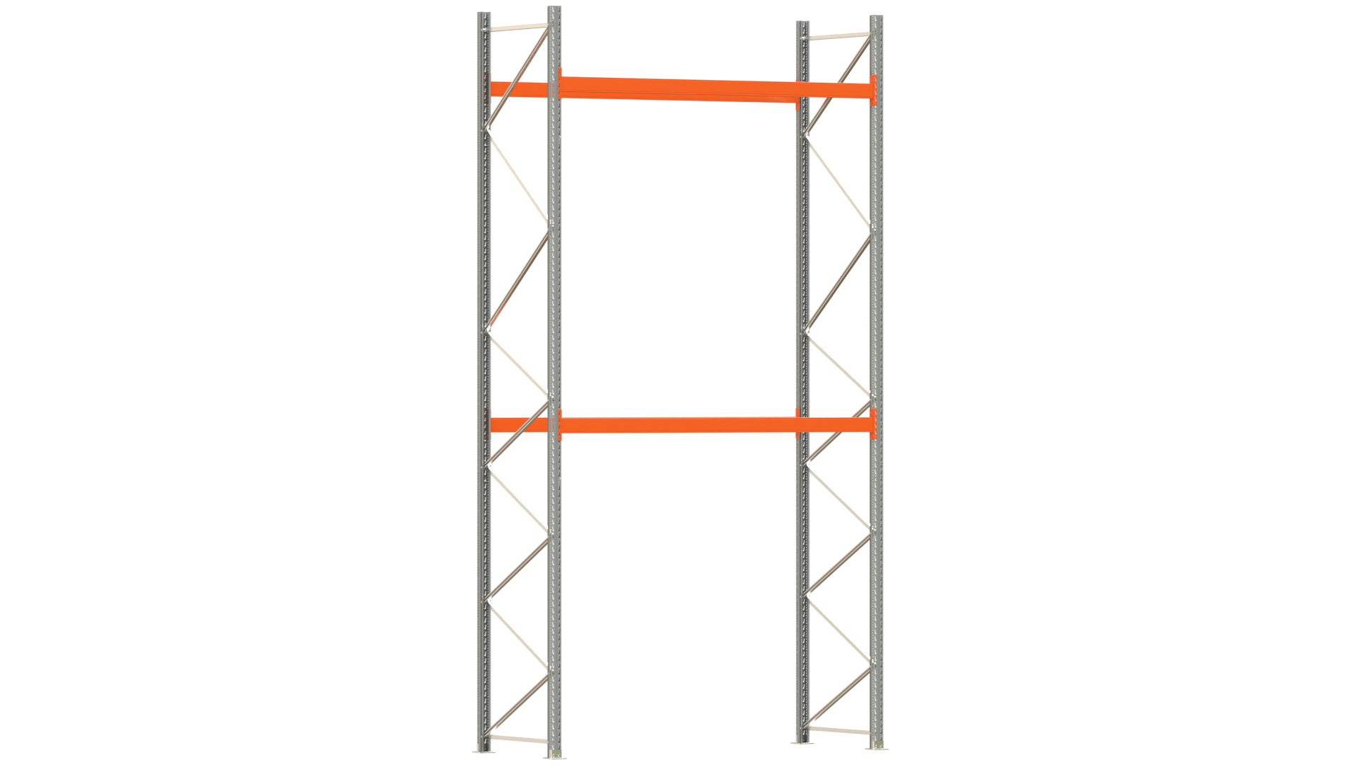 Palettenregal ARTUS - Breite 287 cm - Höhe 550 cm - Tiefe 110 cm - Fachlast 2000 kg - 9 Palettenstellplätze