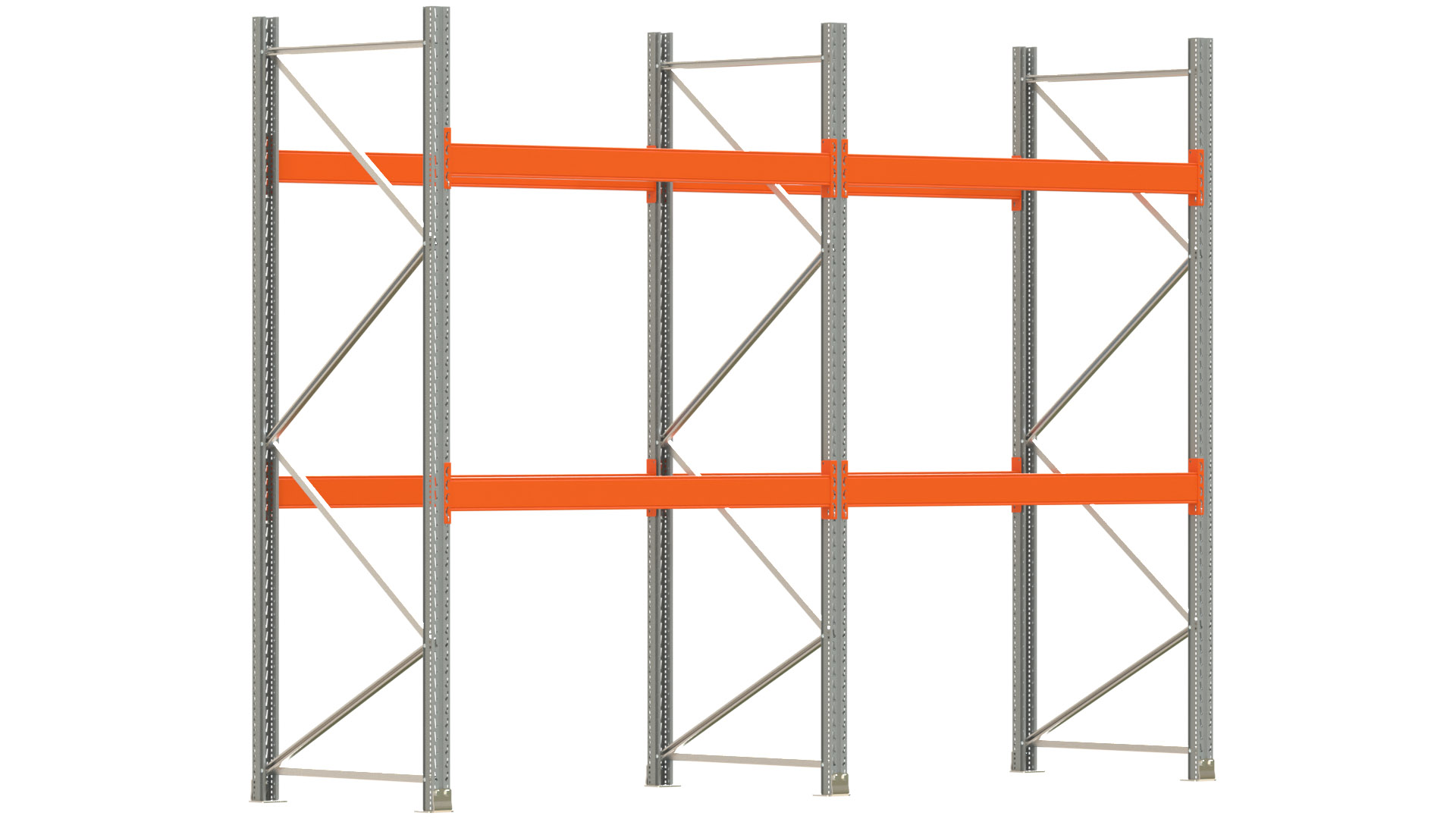 Palettenregal ARTUS - Breite 405,5 cm - Höhe 300 cm - Tiefe 110 cm - Fachlast 3000 kg - 12 Palettenstellplätze