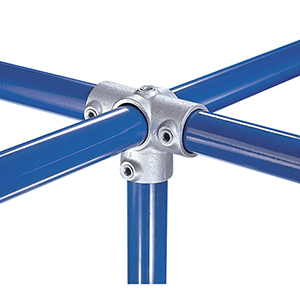 Kreuzverbinder, 1 Mitteldurchg., 3 Abgänge, Größe A, Rohrdurchm. außen 26,9 mm, 3/4