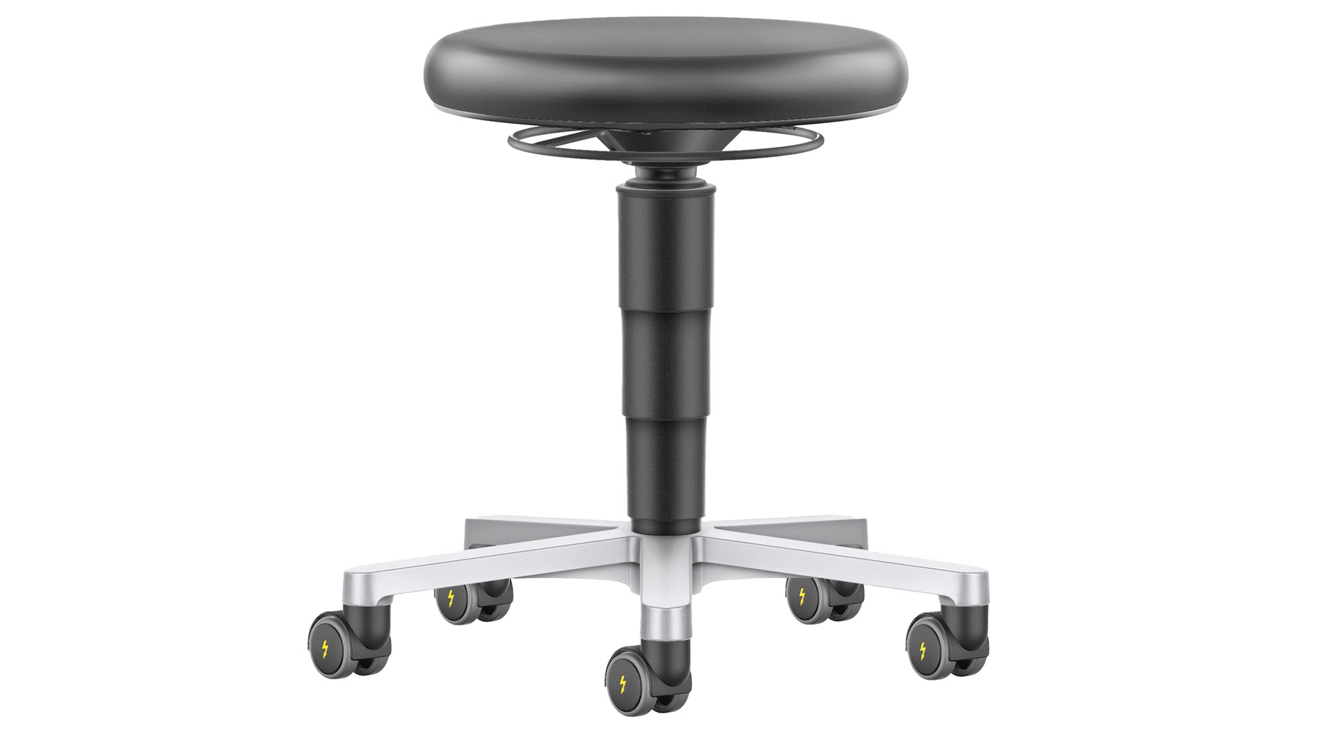 ESD-Arbeitshocker mit Gasfeder-Höhenverstellung